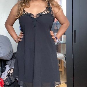 Vintage crochet slip dress